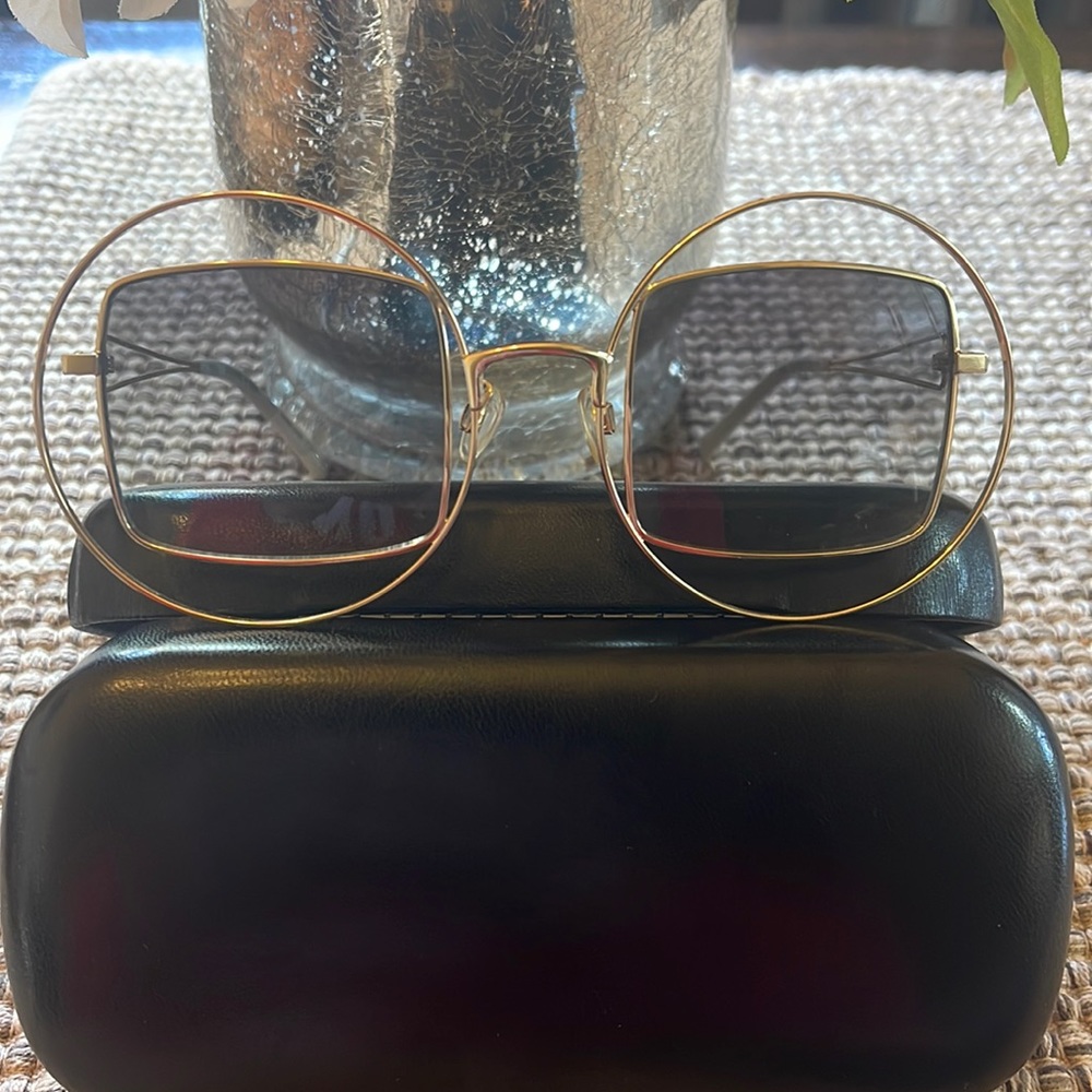 Vintage Oversized Gold Sunglasses